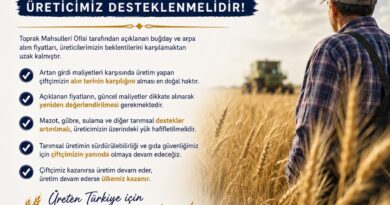 ÇİFTÇİMİZİN EMEĞİ KORUNMALI, ÜRETİCİMİZ DESTEKLENMELİDİR ÇİFTÇİMİZİN EMEĞİ KORUNMALI, ÜRETİCİMİZ DESTEKLENMELİDİR